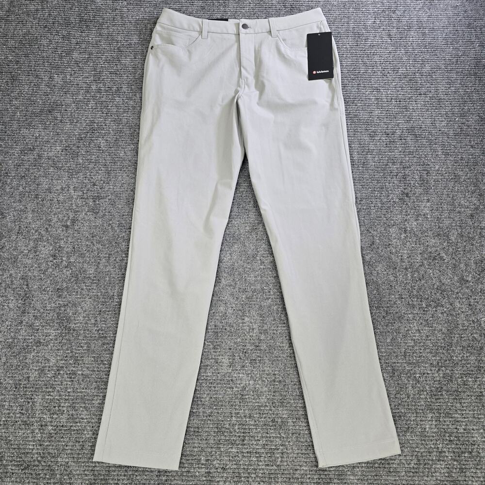 Lululemon ABC Pant Slim 32x34 Silver Drop Warpstreme Mens NWT LM5AQSS
